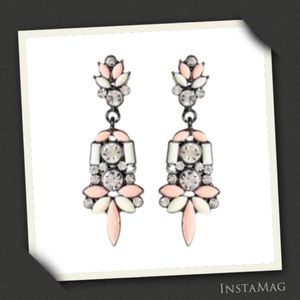 AMRITA SINGH Austrian Crystal Peach Holi Drop Earrings
